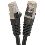 0.5Ft Cat6 Shielded (SSTP) Ethernet Network Cable Booted Black - oneprizes.com
