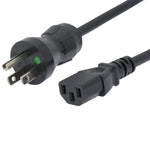 Hospital Grade Power Cord 5-15P to C13 SJT 18/3 Black - oneprizes.com