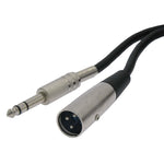 6Ft XLR 3P Male to 1/4" Stereo Microphone Cable - oneprizes.com