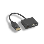 DisplayPort To HDMI+VGA Adaptor Cable with Latches Black - oneprizes.com
