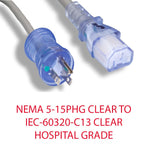 Hospital-Grade Power Cord Cable 18AWG (NEMA 5-15P to IEC320 C13) - oneprizes.com