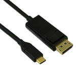 USB Type C to DisplayPort Male Cable 4K 60Hz Black - oneprizes.com