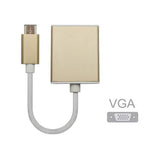 6 Inch USB 3.1 Type-C G1 to VGA Female Adapter Aluminum - oneprizes.com