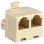 RJ11 1M/2F Modular T Adapter, Ivory Color - oneprizes.com