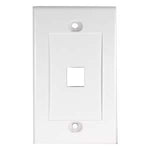 1Port Keystone Wallplate White Decora Type - oneprizes.com