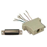 DB25 Female to RJ45 Modular Adapter Ivory - oneprizes.com