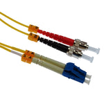 5M LC-ST Duplex Singlemode 9/125 Fiber Optic Cable - oneprizes.com