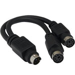 1Ft PS/2 Y-Cable, Single PS/2 Male to Dual PS/2 Female - oneprizes.com