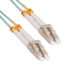 25M OM4 LC-LC 10Gb 50/125 Duplex Multimode Fiber Patch Cable Aqua Jacket - oneprizes.com