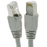 1Ft Cat6A Shielded (SSTP) Snagless Network Ethernet Patch Cable Gray - oneprizes.com