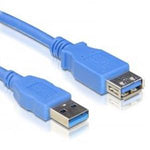 3Ft USB 3.0 Cable A-Male to A-Female Extension Cable Blue - oneprizes.com