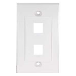 2Port Keystone Wallplate White Decora Type - oneprizes.com