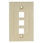 3Port Keystone Wallplate Ivory Decora Type - oneprizes.com