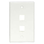 2Port Keystone Wallplate White Smooth Face - oneprizes.com