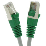 3Ft Cat6 Shielded Crossover Ethernet Patch Cable Gray-Green Boot - oneprizes.com