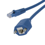 10Ft RJ45 Cat6 Panel-Mount Ethernet Network Extension Patch Cable Blue - oneprizes.com
