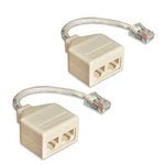 6-inch CAT5e RJ-45 Male to Dual RJ-45 Female Ethernet T-Adapter - oneprizes.com