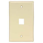 1Port Keystone Wallplate Ivory Smooth Face - oneprizes.com