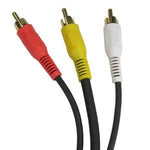 Premium 3 RCA Composite Video + Audio Cable Gold Plated - oneprizes.com