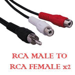 6inch RCA-Male to RCA-Female x2 - oneprizes.com