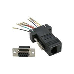 DB9 Female to RJ45 Modular Adapter, Black - oneprizes.com