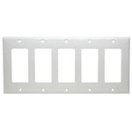 5 Gang Decora Wall Plate White (GFCI) - oneprizes.com