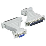 DB9-F/DB25-M Serial Adapter, Thumbscrew(DB9) / Hex Nut(DB25) - oneprizes.com