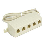 5Port Surface Mount Jack with 3Ft Wire, Ivory - oneprizes.com